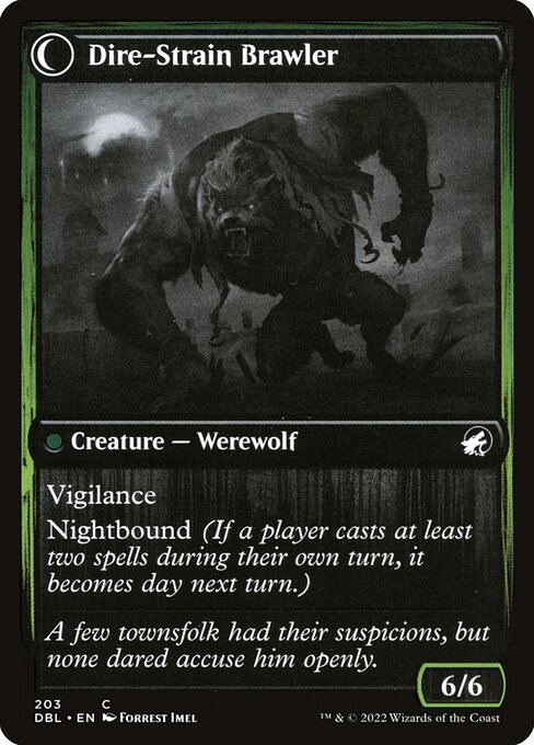 Tireless Hauler // Dire-Strain Brawler (203) [Innistrad: Double Feature] Reverse