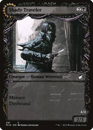 Shady Traveler // Stalking Predator (291) [Innistrad: Midnight Hunt] [Showcase]