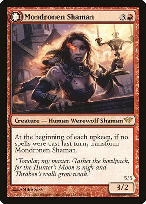 Mondronen Shaman // Tovolar's Magehunter (98) [Dark Ascension]