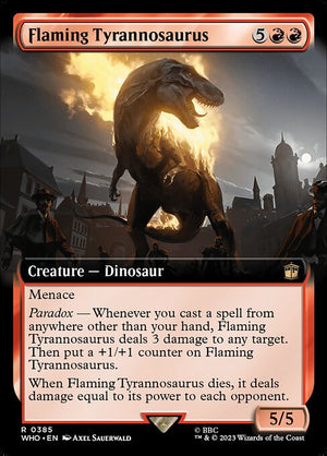 Flaming Tyrannosaurus (385) [Doctor Who] [Extended Art]