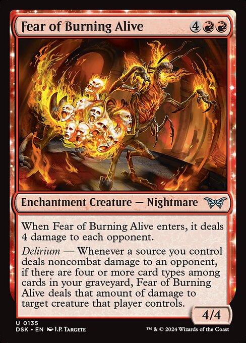 Fear of Burning Alive (135) [Duskmourn: House of Horror]