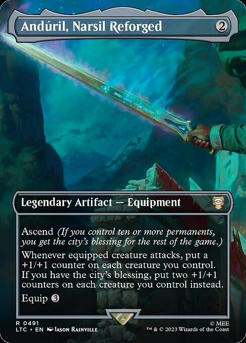 Andúril, Narsil Reforged (491) [Tales of Middle-earth Commander] [Borderless]