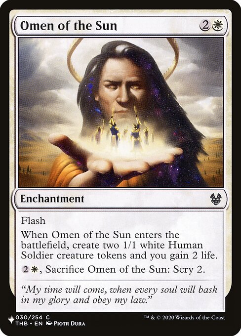 Omen of the Sun (THB-30) [The List]