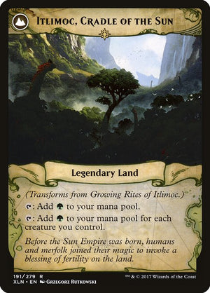 Growing Rites of Itlimoc // Itlimoc, Cradle of the Sun (191) [Ixalan] Reverse