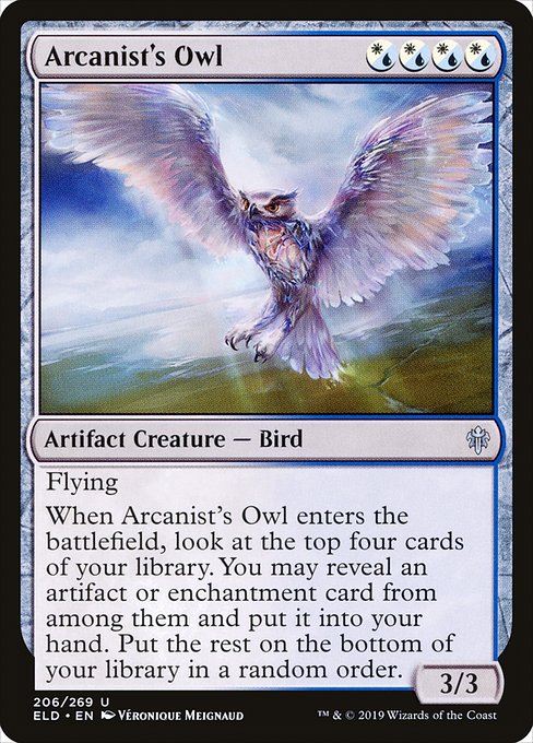 Arcanist's Owl (206) [Throne of Eldraine]