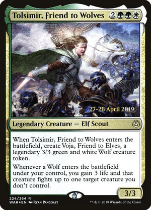Tolsimir, Friend to Wolves (224s) [War of the Spark Promos]