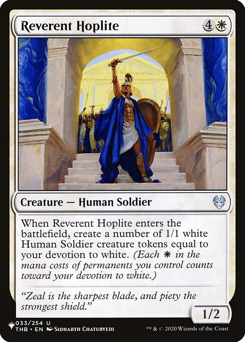 Reverent Hoplite (THB-33) [The List]