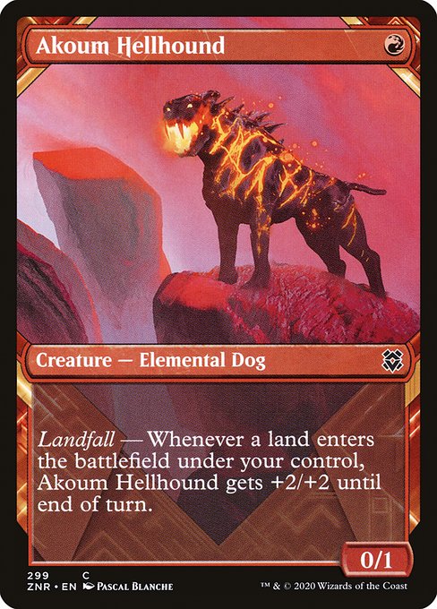 Akoum Hellhound (299) [Zendikar Rising] [Showcase]