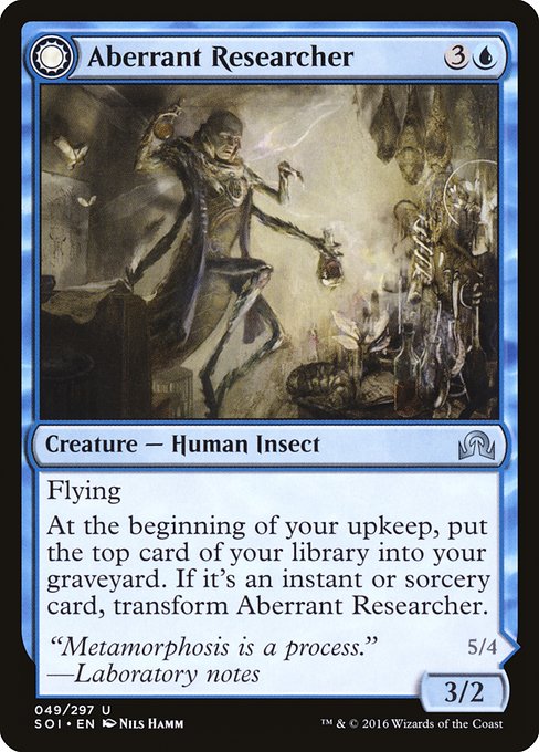 Aberrant Researcher // Perfected Form (49) [Shadows over Innistrad]