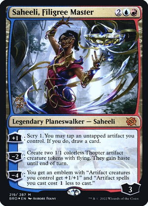 Saheeli, Filigree Master (219s) [The Brothers' War Promos]