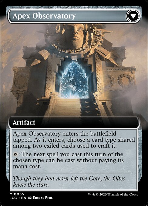 Eye of Ojer Taq // Apex Observatory (35) [The Lost Caverns of Ixalan Commander] [Extended Art] Reverse