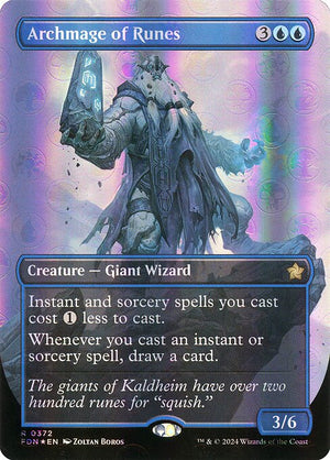 Archmage of Runes (Borderless) (Mana Foil) (372) [Foundations]