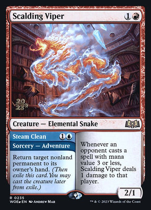 Scalding Viper // Steam Clean (235s) [Wilds of Eldraine Promos]