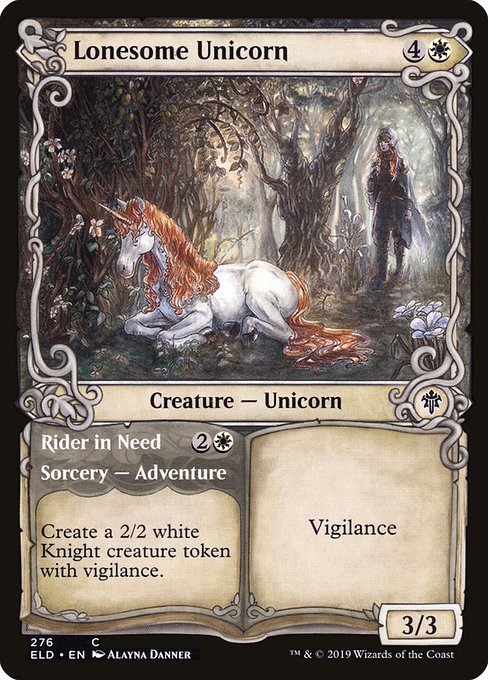 Lonesome Unicorn // Rider in Need (276) [Throne of Eldraine] [Showcase]