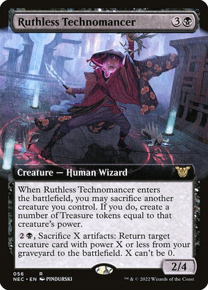 Ruthless Technomancer (56) [Neon Dynasty Commander] [Extended Art]