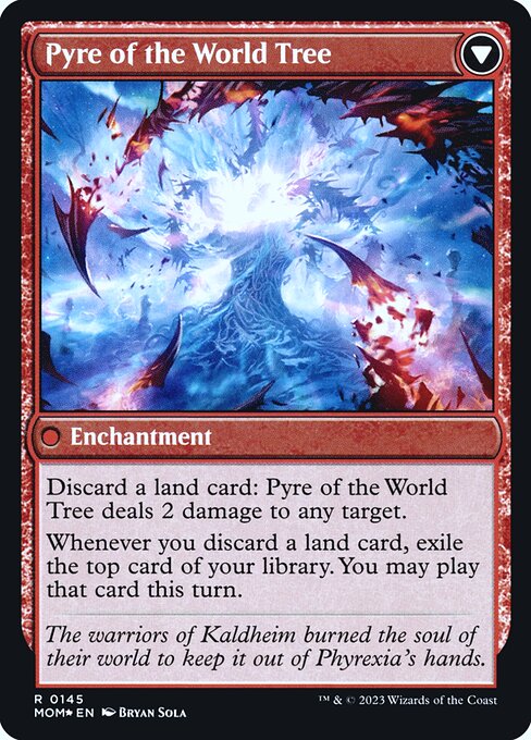 Invasion of Kaldheim // Pyre of the World Tree (145s) [March of the Machine Promos] Reverse