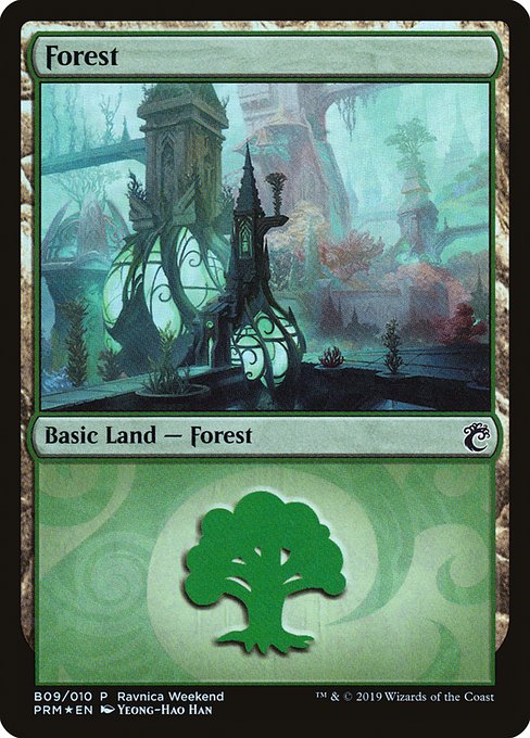 Forest (B09) [RNA Ravnica Weekend]