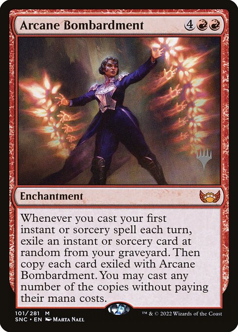 Arcane Bombardment (101p) [Streets of New Capenna Promos]