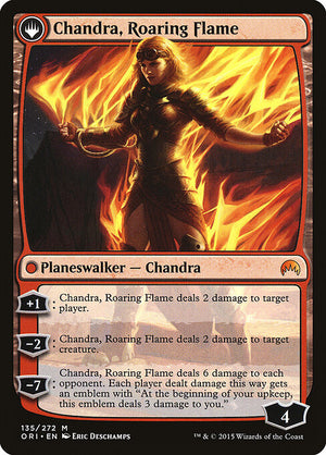 Chandra, Fire of Kaladesh // Chandra, Roaring Flame (ORI-135) [The List] Reverse