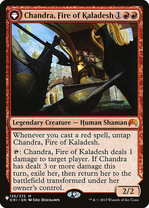 Chandra, Fire of Kaladesh // Chandra, Roaring Flame (ORI-135) [The List]