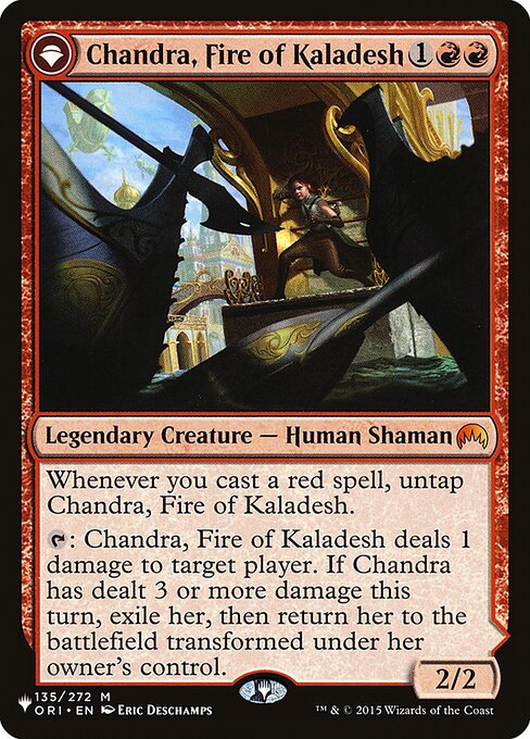 Chandra, Fire of Kaladesh // Chandra, Roaring Flame (ORI-135) [The List]