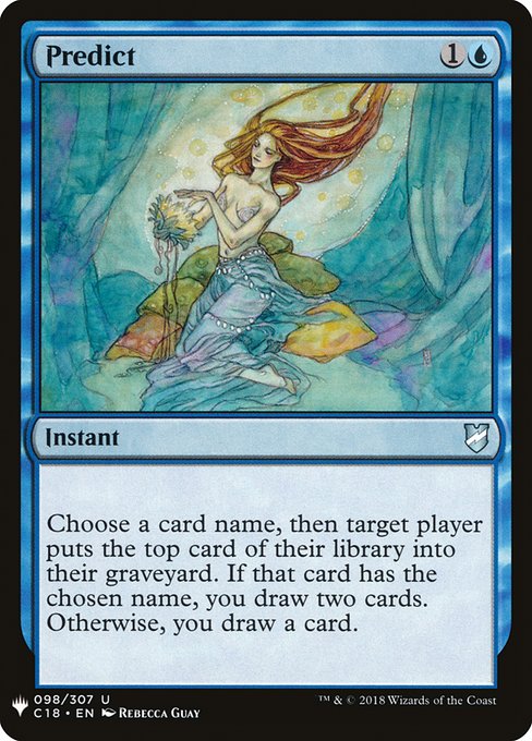 Predict (C18-98) [The List]