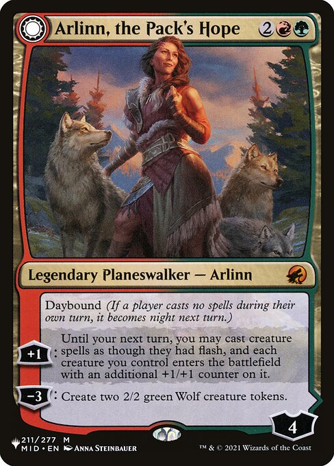 Arlinn, the Pack's Hope // Arlinn, the Moon's Fury (MID-211) [The List]