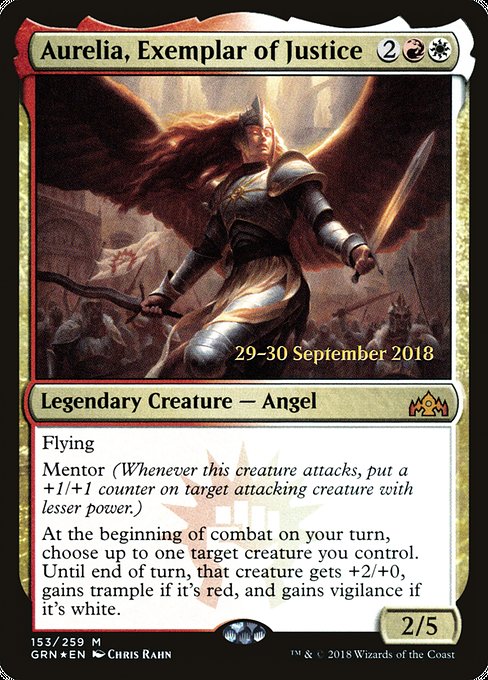 Aurelia, Exemplar of Justice (153s) [Guilds of Ravnica Promos]