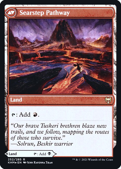 Blightstep Pathway // Searstep Pathway (252s) [Kaldheim Promos] Reverse