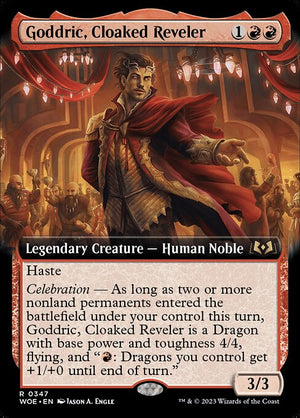 Goddric, Cloaked Reveler (347) [Wilds of Eldraine] [Extended Art]