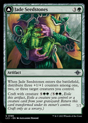 Jade Seedstones // Jadeheart Attendant (195) [The Lost Caverns of Ixalan]