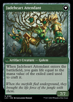 Jade Seedstones // Jadeheart Attendant (195) [The Lost Caverns of Ixalan] Reverse