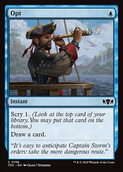 Opt (158) [Tarkir: Dragonstorm Commander]