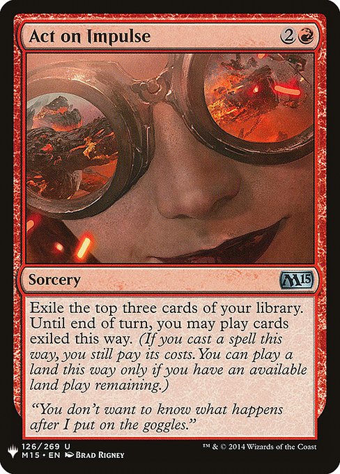 Act on Impulse (M15-126) [The List]