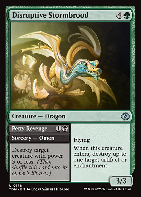 Disruptive Stormbrood // Petty Revenge (178) [Tarkir: Dragonstorm]