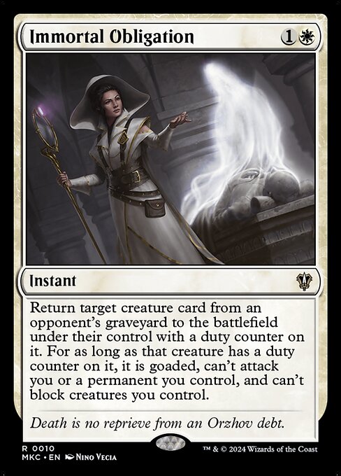 Immortal Obligation (10) [Murders at Karlov Manor Commander]