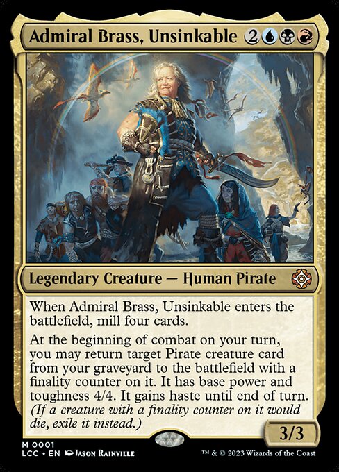 Admiral Brass, Unsinkable (1) [The Lost Caverns of Ixalan Commander]