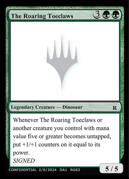 The Roaring Toeclaws (RG63) [Unknown Event]