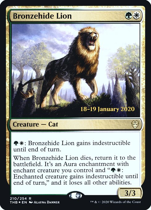 Bronzehide Lion (210s) [Theros Beyond Death Promos]