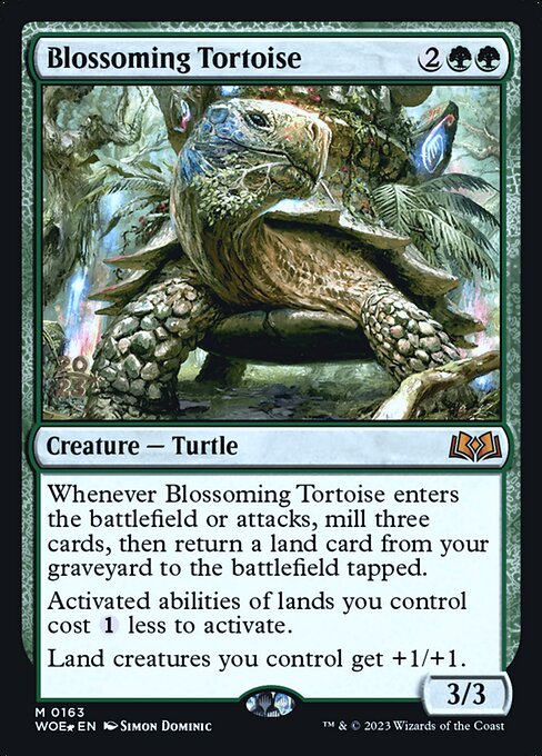 Blossoming Tortoise (163s) [Wilds of Eldraine Promos]