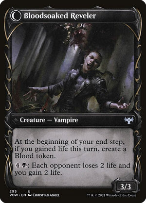 Restless Bloodseeker // Bloodsoaked Reveler (295) [Innistrad: Crimson Vow] [Showcase] Reverse