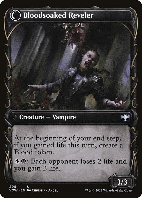 Restless Bloodseeker // Bloodsoaked Reveler (295) [Innistrad: Crimson Vow] [Showcase] Reverse