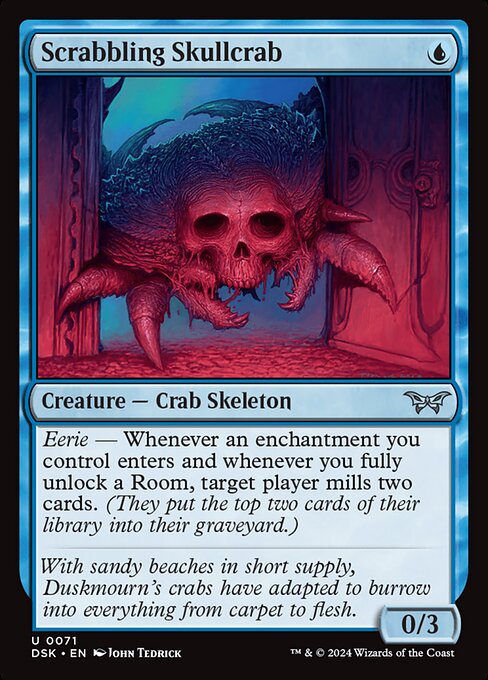 Scrabbling Skullcrab (71) [Duskmourn: House of Horror]