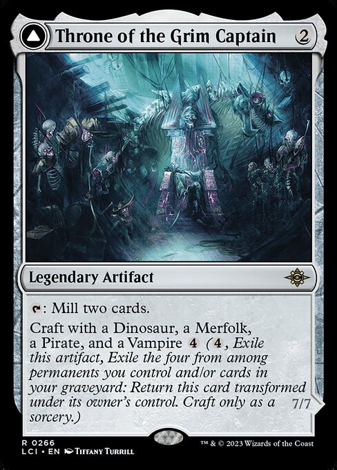 Throne of the Grim Captain // The Grim Captain (266) [The Lost Caverns of Ixalan]