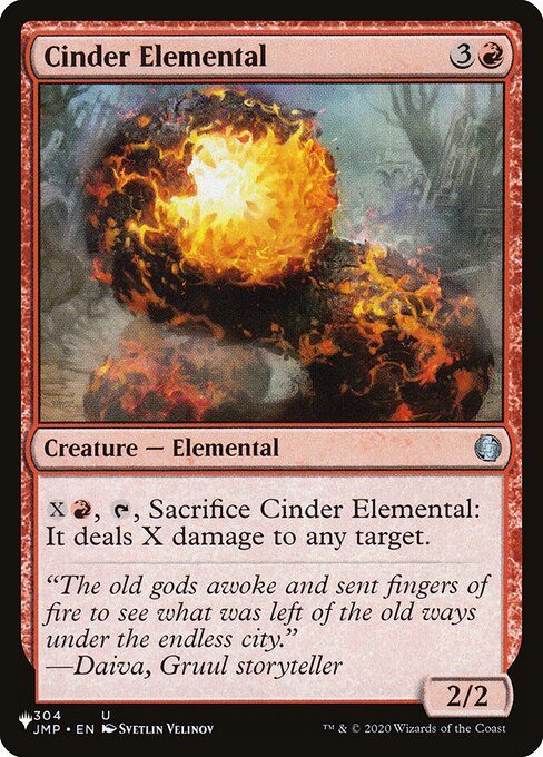 Cinder Elemental (JMP-304) [The List]