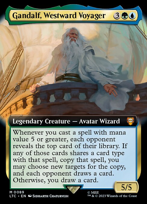 Gandalf, Westward Voyager (89) [Tales of Middle-earth Commander] [Extended Art]