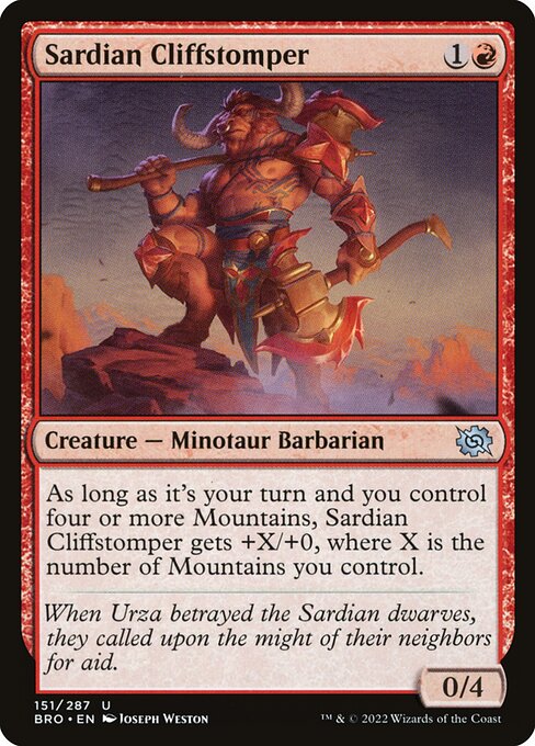Sardian Cliffstomper (151) [The Brothers' War]