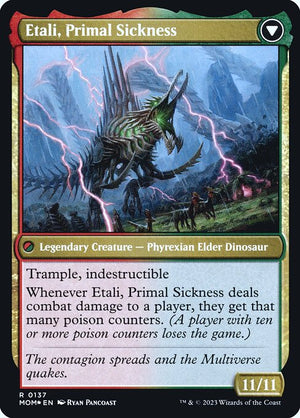 Etali, Primal Conqueror // Etali, Primal Sickness (137s) [March of the Machine Promos] Reverse