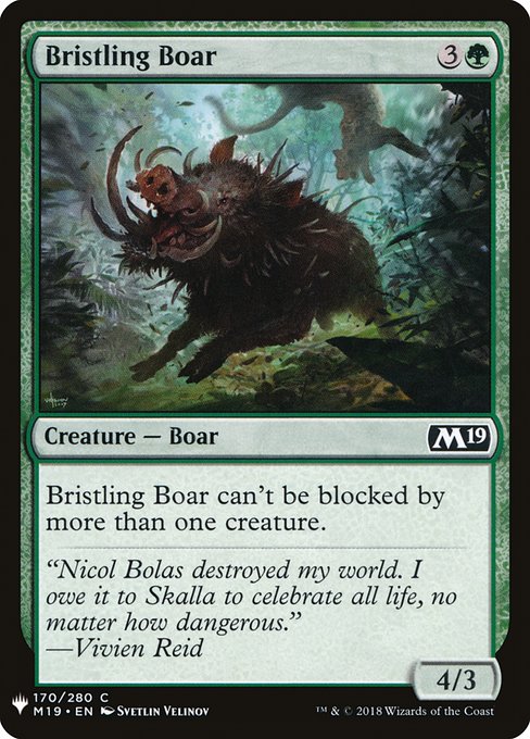 Bristling Boar (M19-170) [The List]