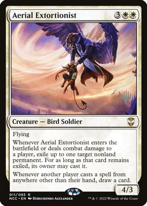 Aerial Extortionist (11p) [New Capenna Commander Promos]